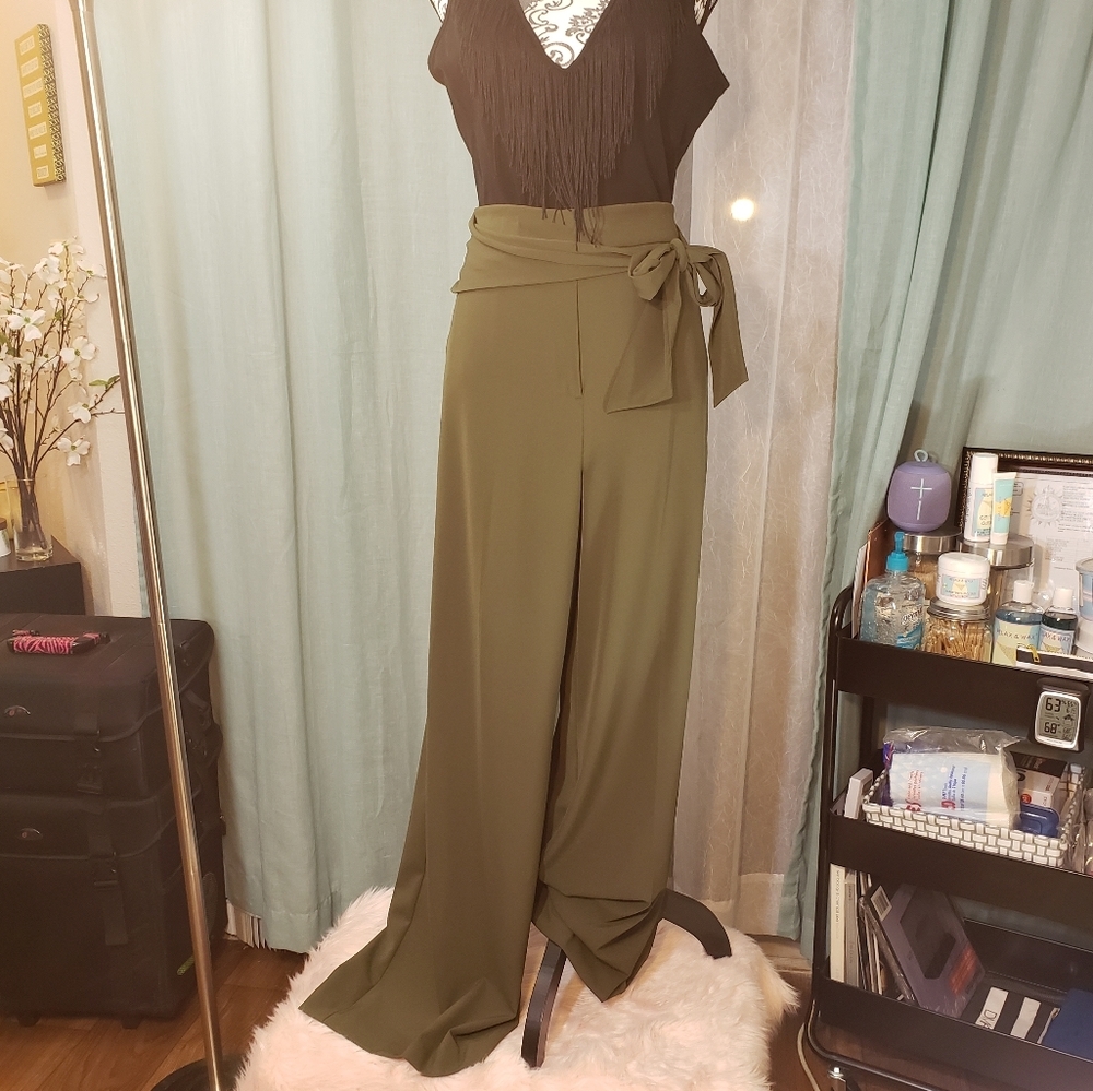 New York & Company Side Tie Palazzo Pants